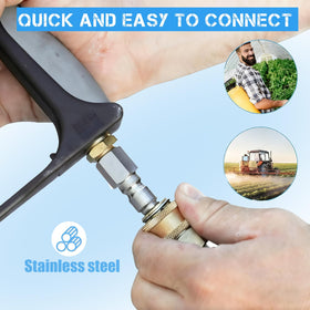 Easy-connect CLIO attachments for pressure washer accessories