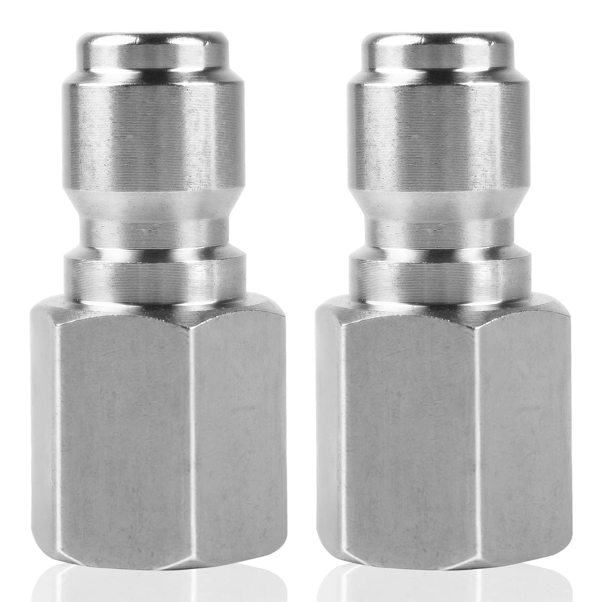 Packaged CLIO pressure washer coupler set for versatile use