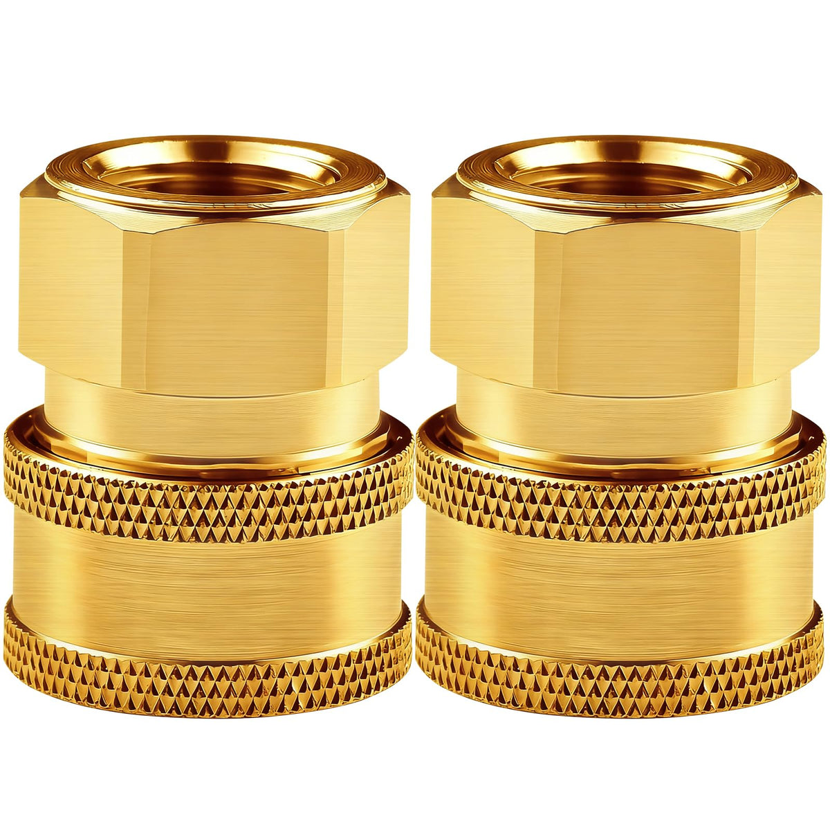 CLIO brass pressure washer coupler with 3/8 quick-connect for easy nozzle changes.