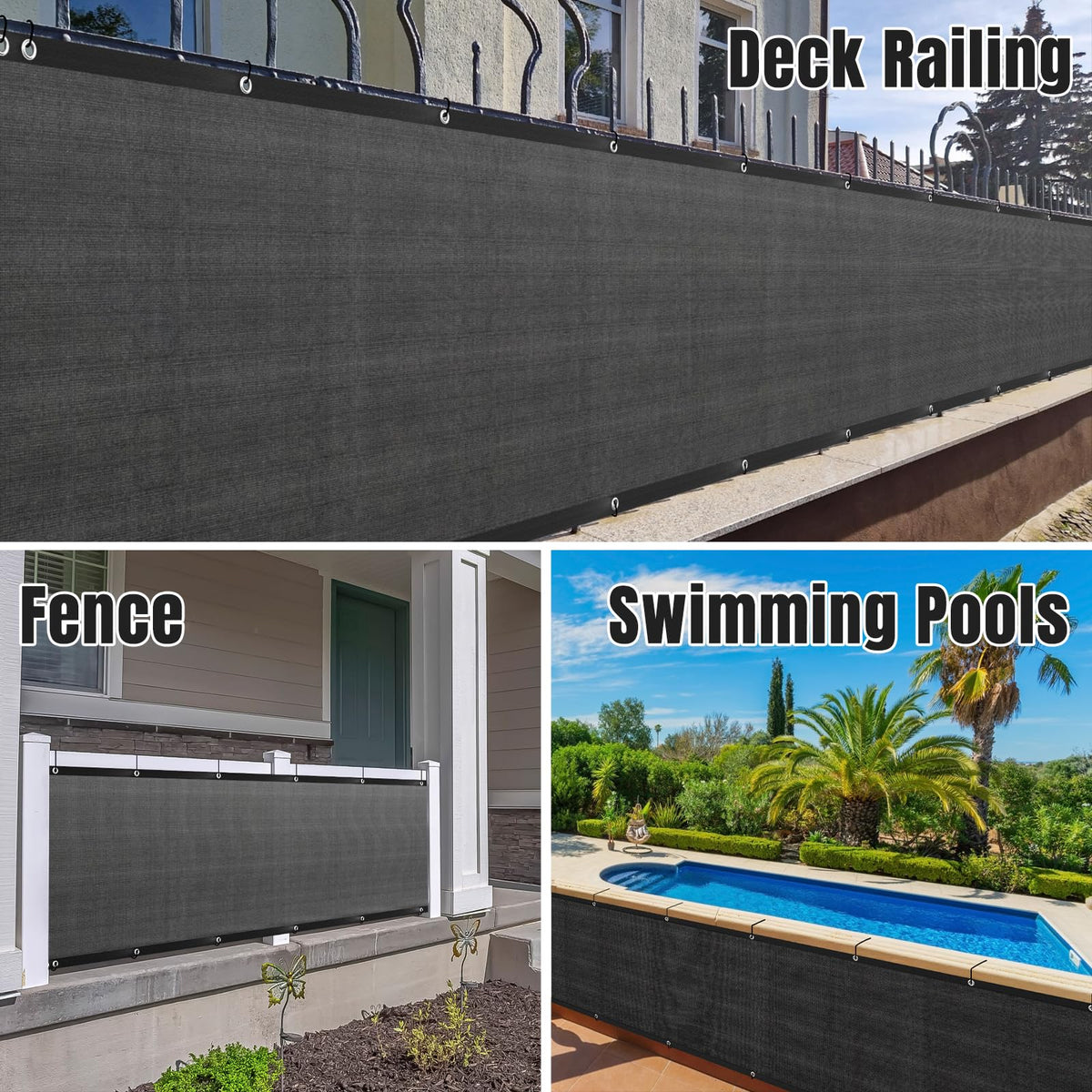 Cliselda privacy 90% visibility blockage blocks neighbors while allowing breeze.
