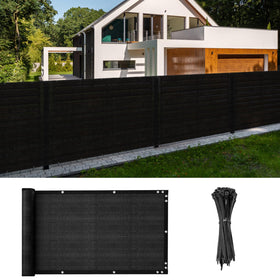 Cliselda privacy screen 3ft x 50ft blocks 90% visibility while allowing airflow for outdoors.