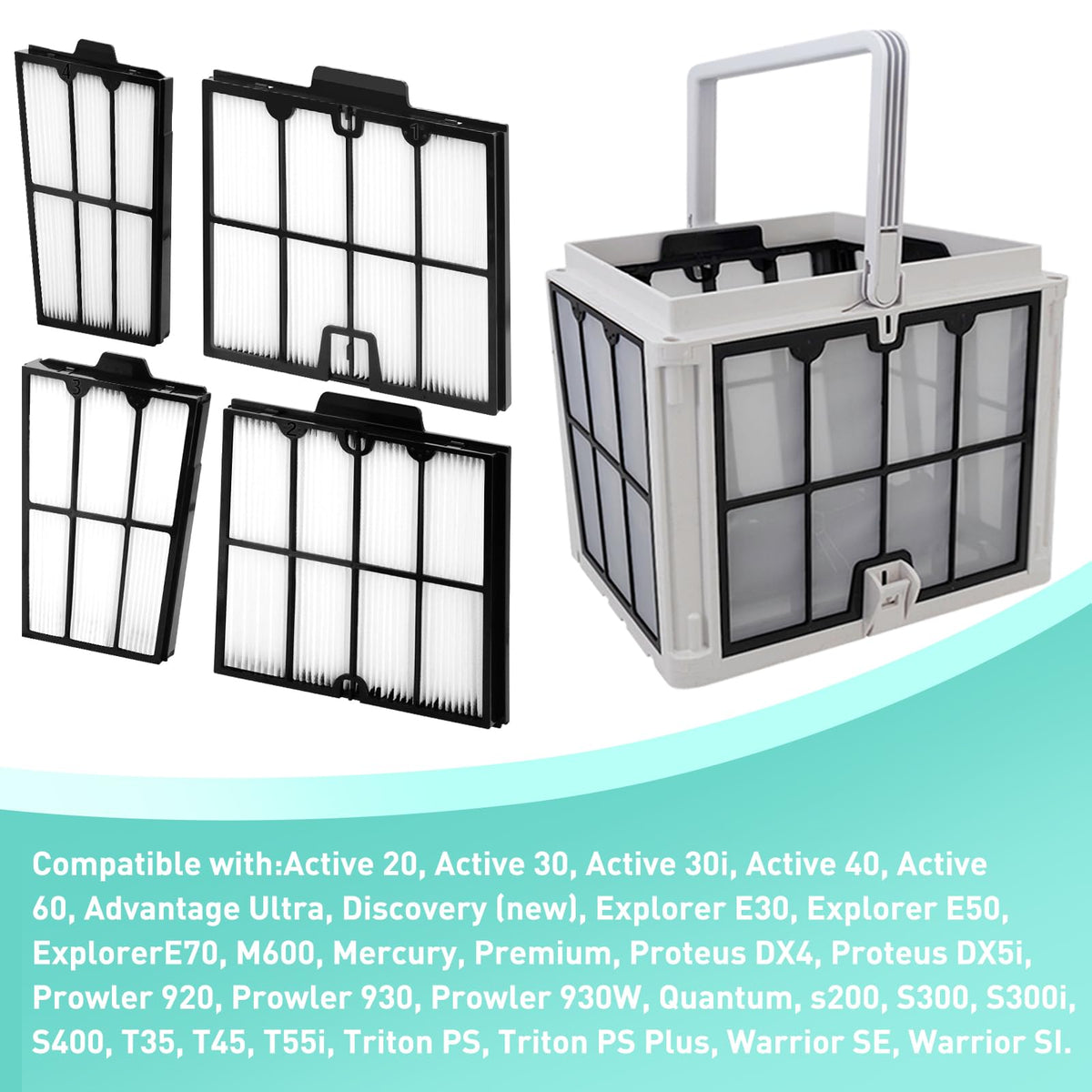 CLLOMAGY Dolphin filter panel with pleated design increases filtration area.
