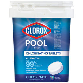 CLOROX Pool&Spa Active99 tablets in packaging, ready for reliable bacteria control.