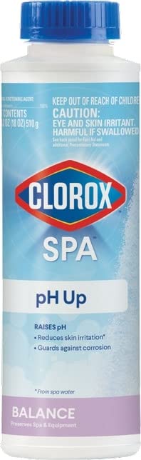 CLOROX Pool&Spa spa pH Up bottle balances spa water for a better soak