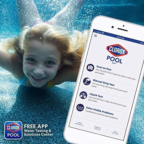 CLOROX Pool&Spa hard water scale shown in pool area