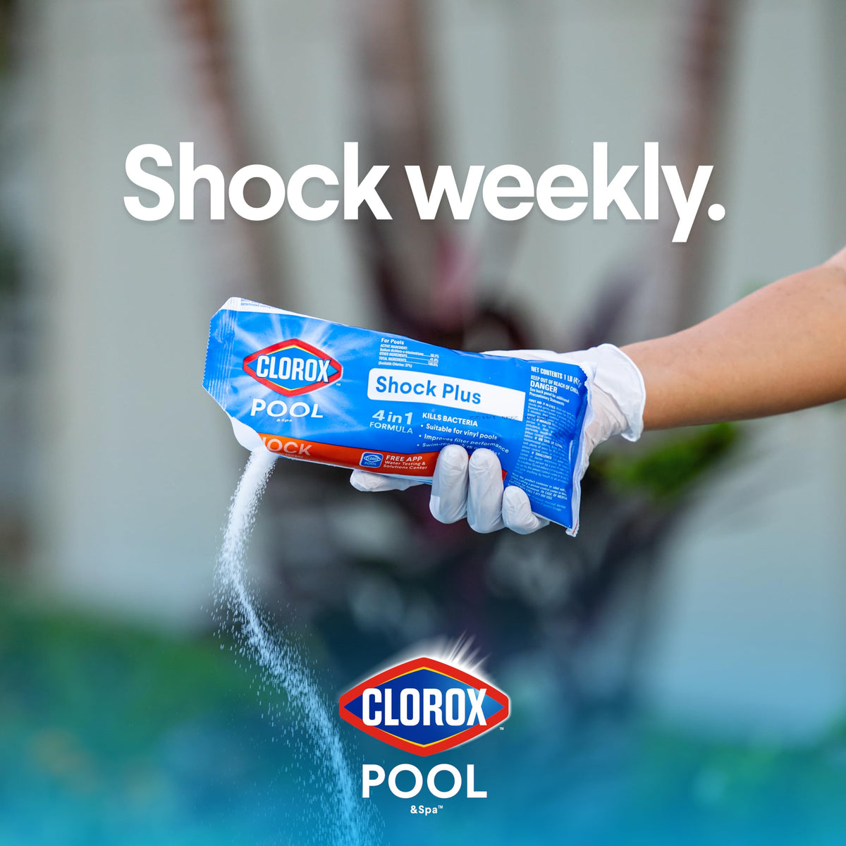 Six pack packaging for vinyl pool care savings and convenience