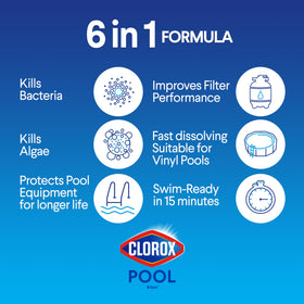 CLOROX Pool&Spa Shock XTRABLUE Plus dissolving rapidly in water