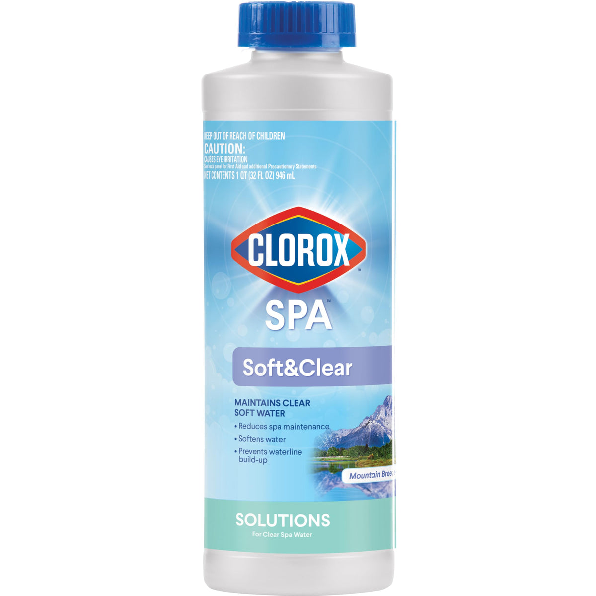 Clorox Pool&Spa Soft&Clear bottle maintains soft, clear spa water for a relaxing session
