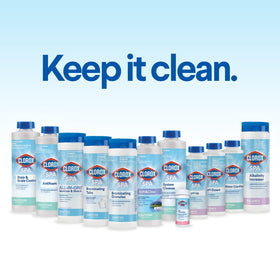 Clear spa water after treatment with CLOROX Pool&Spa