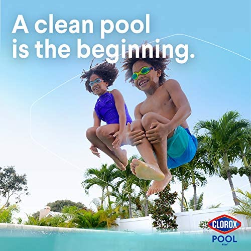 Sparkling, inviting pool surface after CLOROX Pool&Spa clarifier application