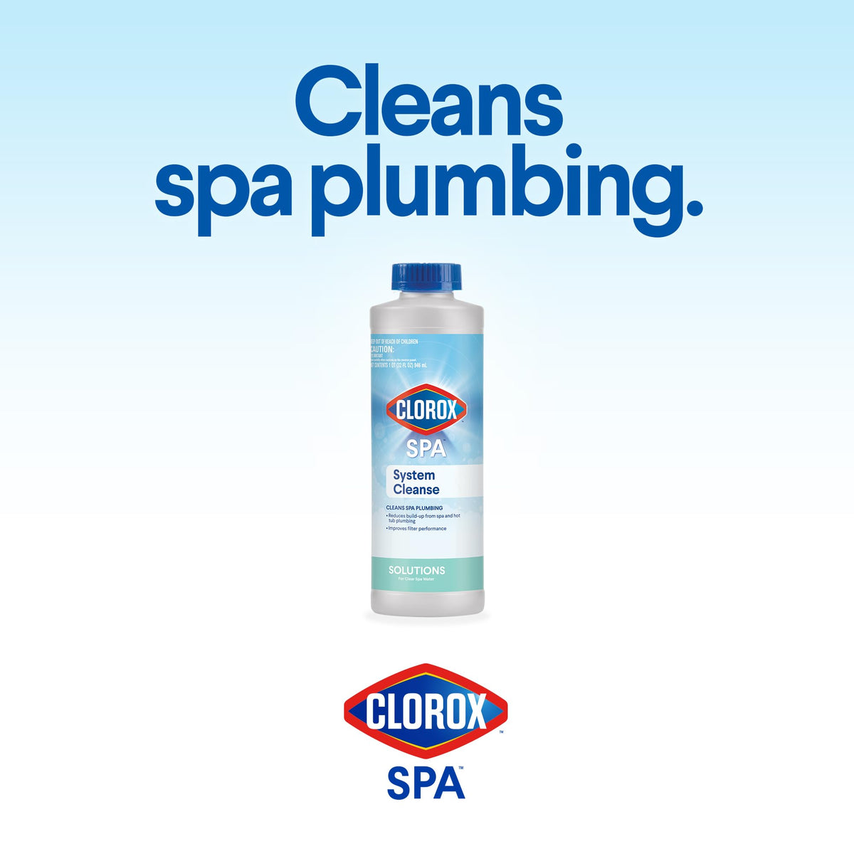 Clorox Pool&Spa System Cleanse packaging opening highlights product contents.