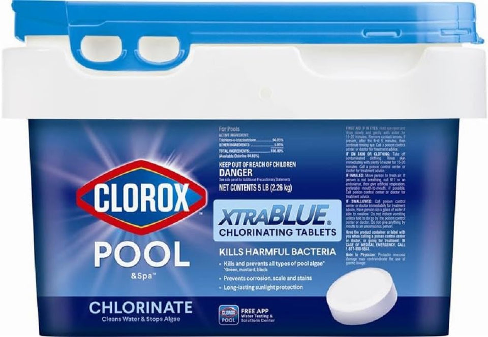 CLOROX Pool&Spa XTRABLUE 3in tablet pack delivering reliable sanitization