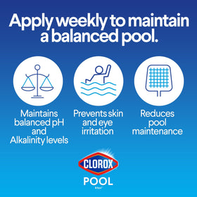 Clorox Pool&Spa Perfect Balance dosing guide image for pH and alkalinity control