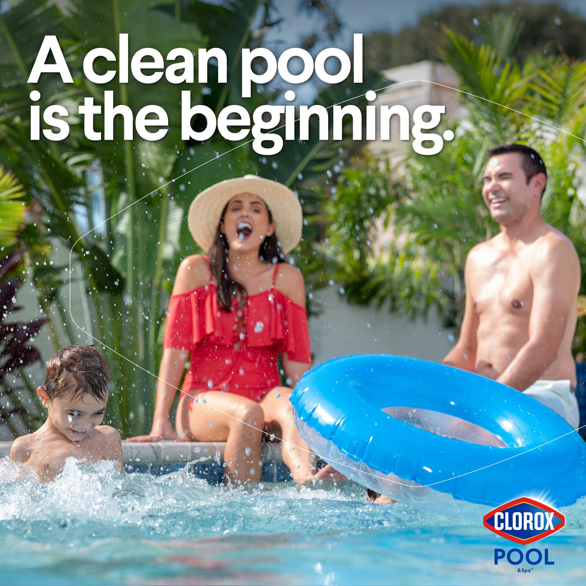 Clorox Pool&Spa Perfect Balance swimmer enjoying balanced water
