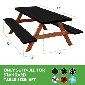 Clothclose bench cover 72x12 on benches for clean outdoor seating.