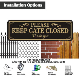 Clotide Easy-to-mount sign with four holes for quick installation