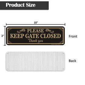 Clotide Rust-free aluminum gate sign with pre-drilled holes for easy mounting