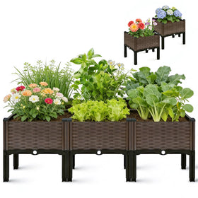 CloudDream brown raised garden box assembly enables quick setup for beginners