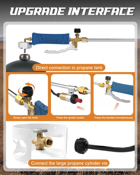 Clozpleax propane torch with detachable design for flexible setup