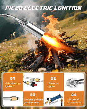 Clozpleax propane torch ergonomic handle for comfortable grip