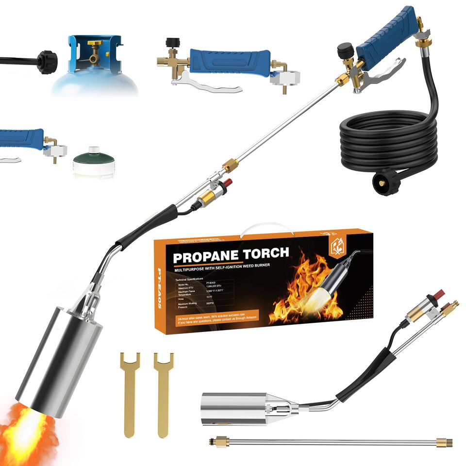 Clozpleax propane torch kit package view showing included items and packaging