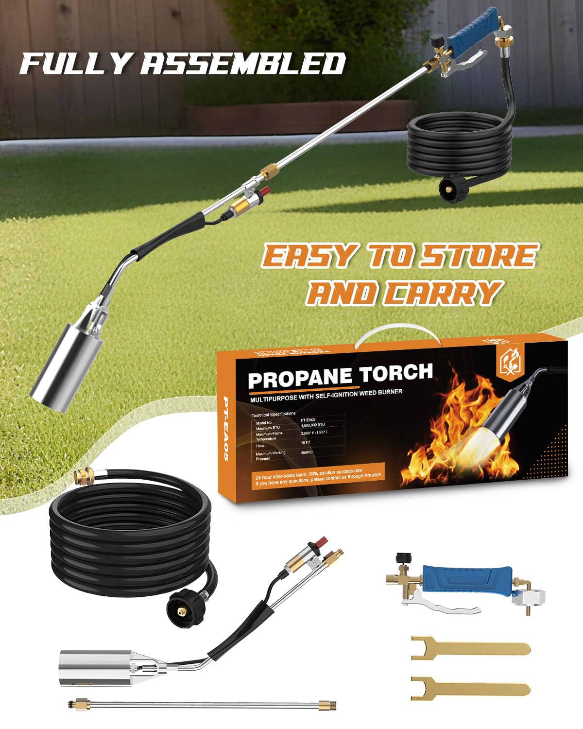 Clozpleax propane torch multi‑use design for various applications