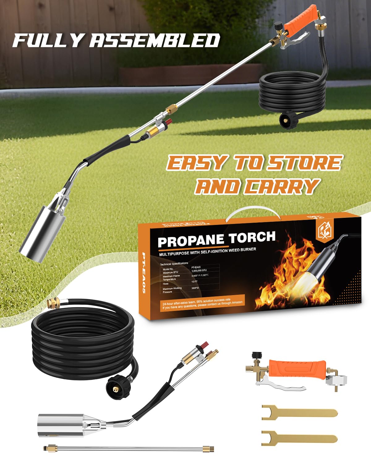 Clozpleax propane torch turbo trigger for precise flame control