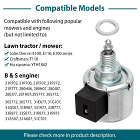 CLSR2U engine compatibility chart showing broad mower support