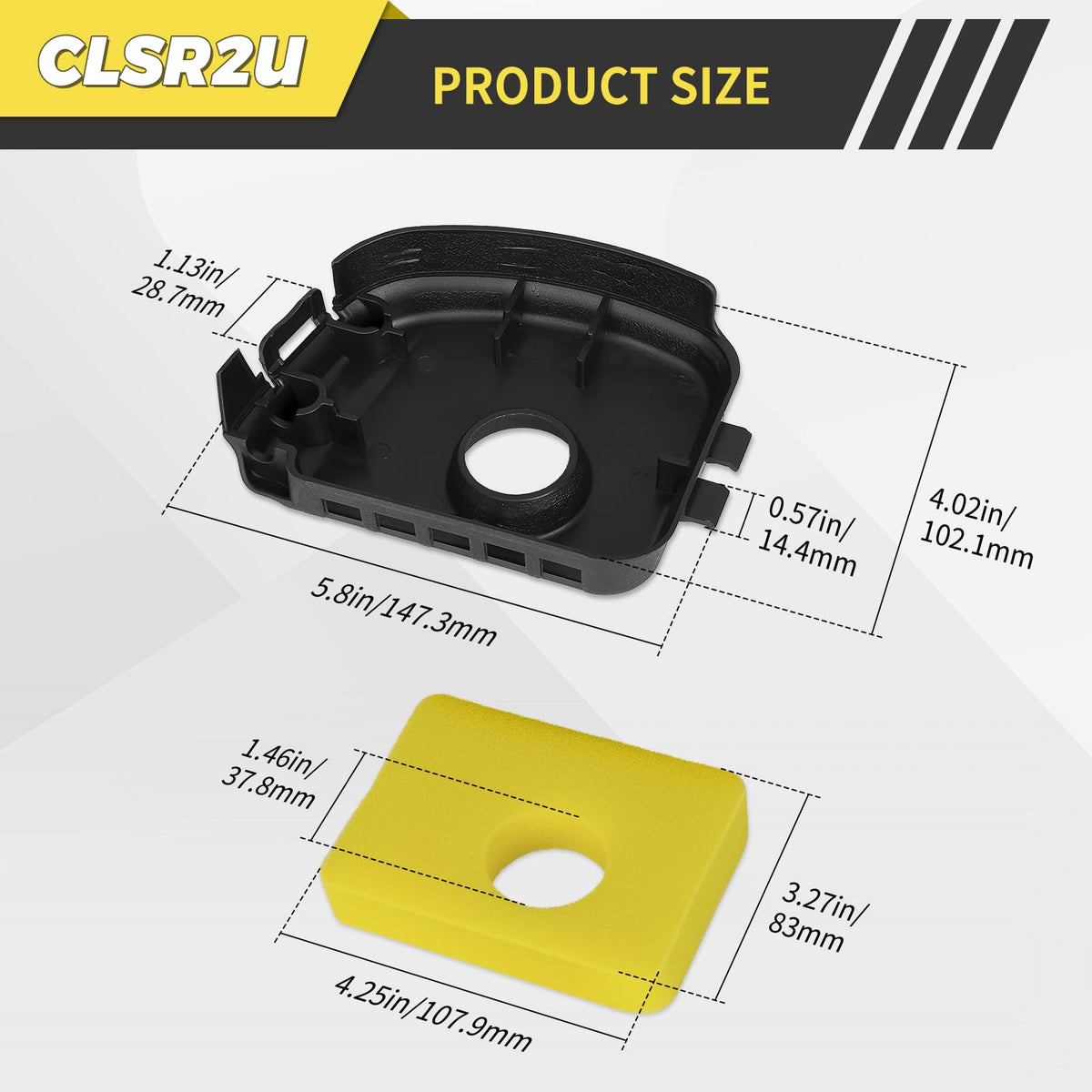 CLSR2U engine-compatibility-chart visuals help confirm fit for MT and Poulan mowers.