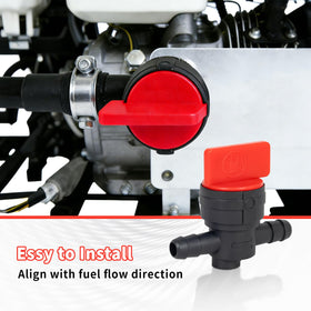 CLSR2U installation step showing cutting fuel line and attaching the valve