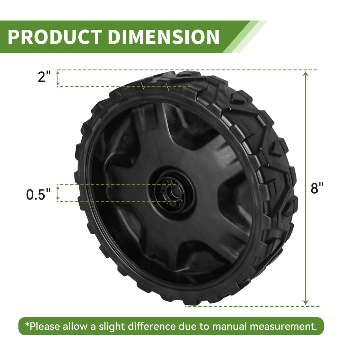 CLSR2U lawn mower wheel replacement provides a durable 8-inch wheel for compatible models.