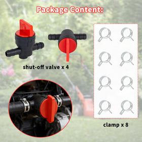 CLSR2U valve mounted on lawn mower fuel system for safe operation