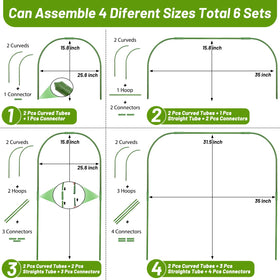 Cludoo curved garden hoops support raised beds for year-round growth