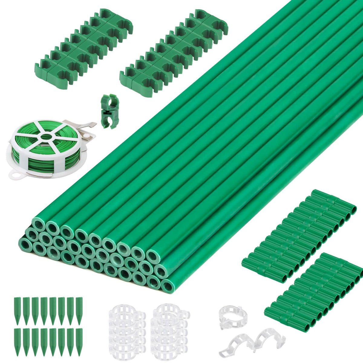 Cludoo garden stake set 30 sticks 16in supports healthy plant growth in beds