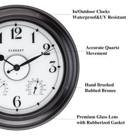 CLXEAST oil rubbed bronze finish enhances outdoor decor and durability.