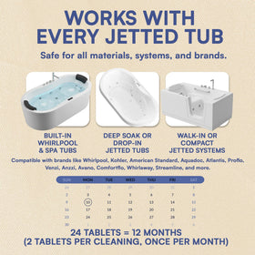 Open jar reveals foil-sealed tablets for mess-free storage.