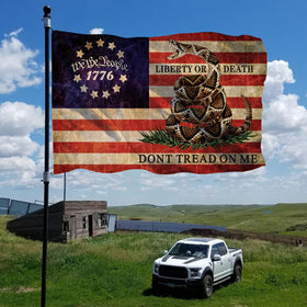 CLYTTE Don’t Tread On Me flag double-printed for bright outdoor visibility