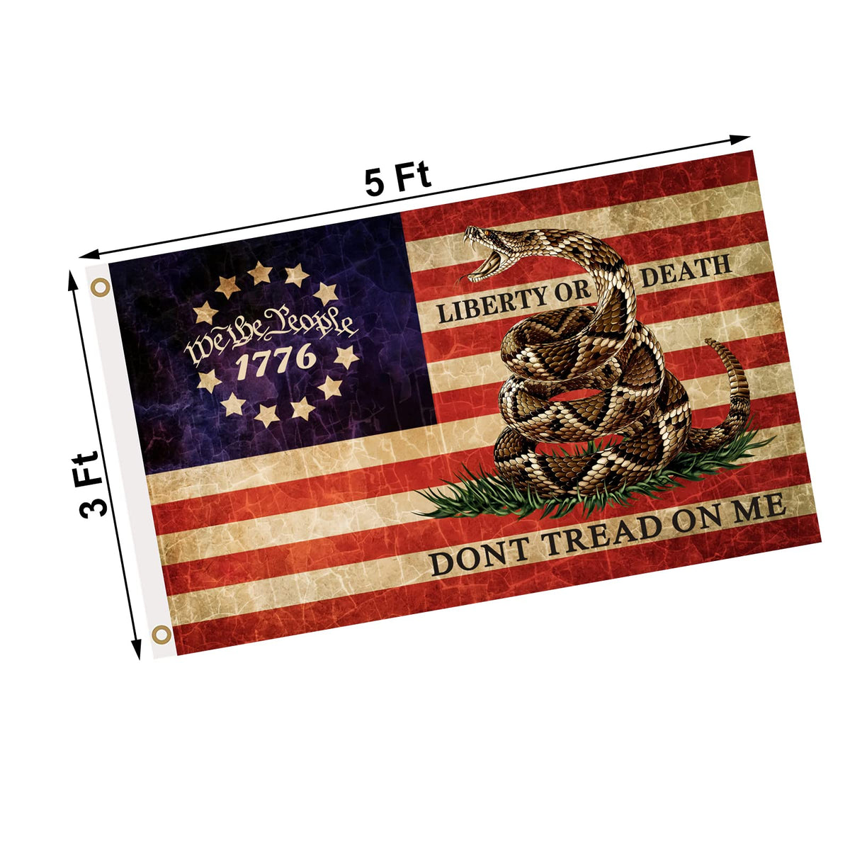 CLYTTE Don't Tread On Me flag gift idea for holidays or homes