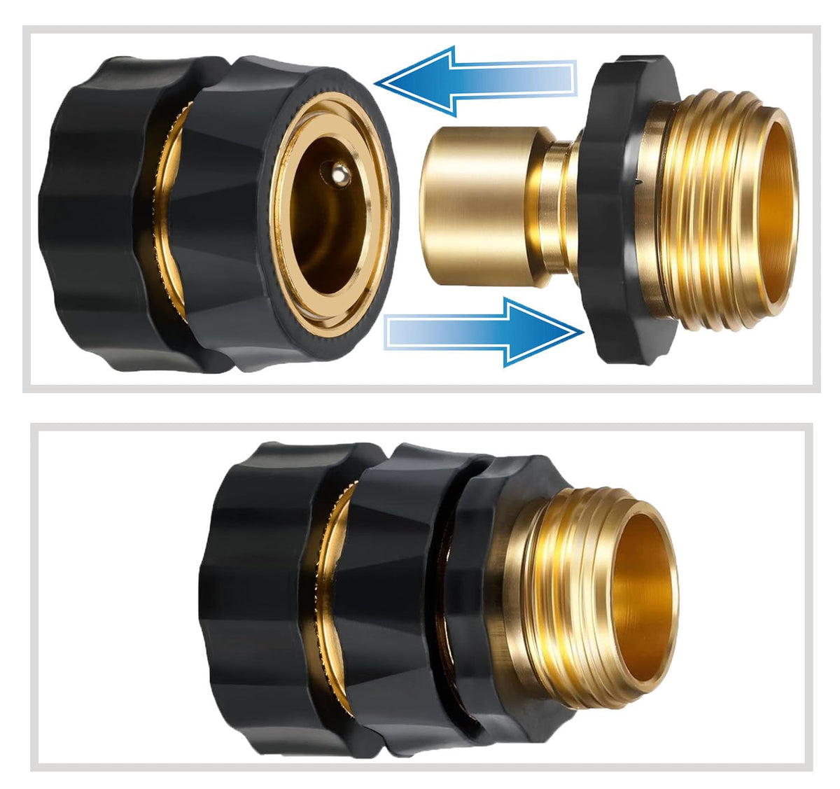 CM Cumizon quick connectors male 3/4 inch deliver secure fit with standard hoses.