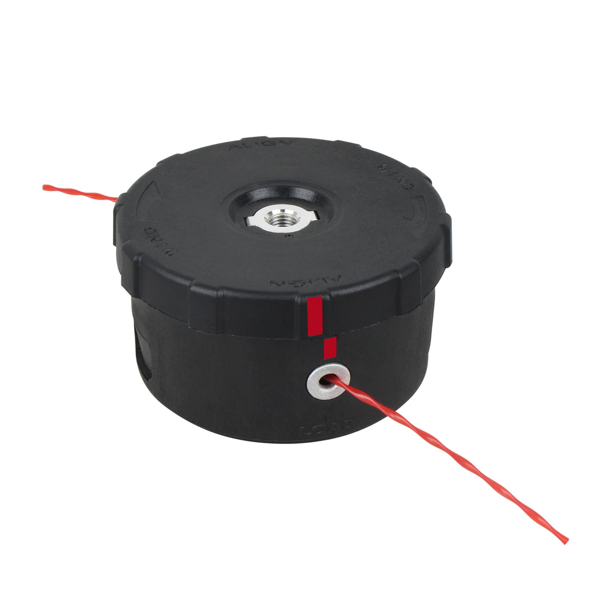 CMENINCY Easy Load Trimmer Head installation shows quick, tool-free setup.