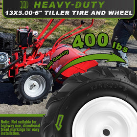 CMOOD 13x5.00-6 bore detail shows precise 3/4 inch hub fit.