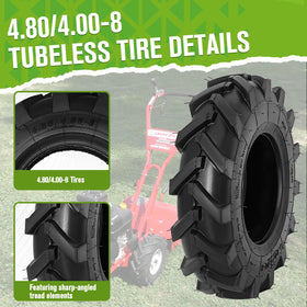 CMOOD 4.80/4.00-8 tire application on garden tractors and tillers