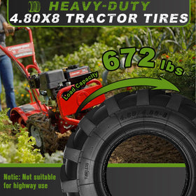 CMOOD 2-pack 4.80/4.00-8 tires ready for replacement