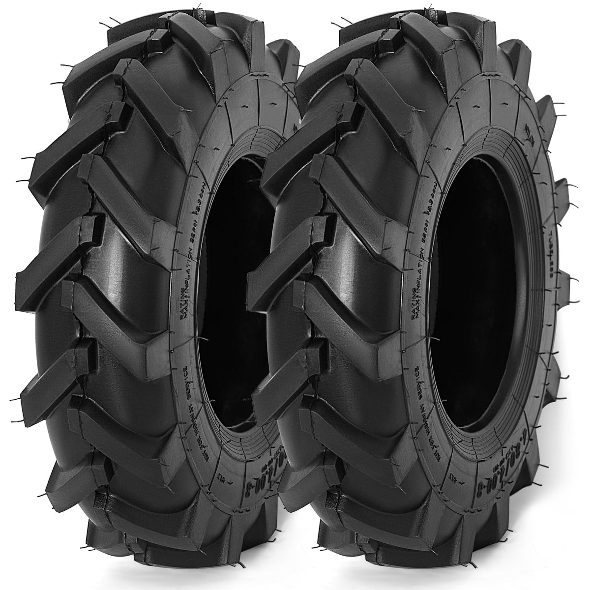 CMOOD 4.80/4.00-8 tire sideview for turf traction on lawns
