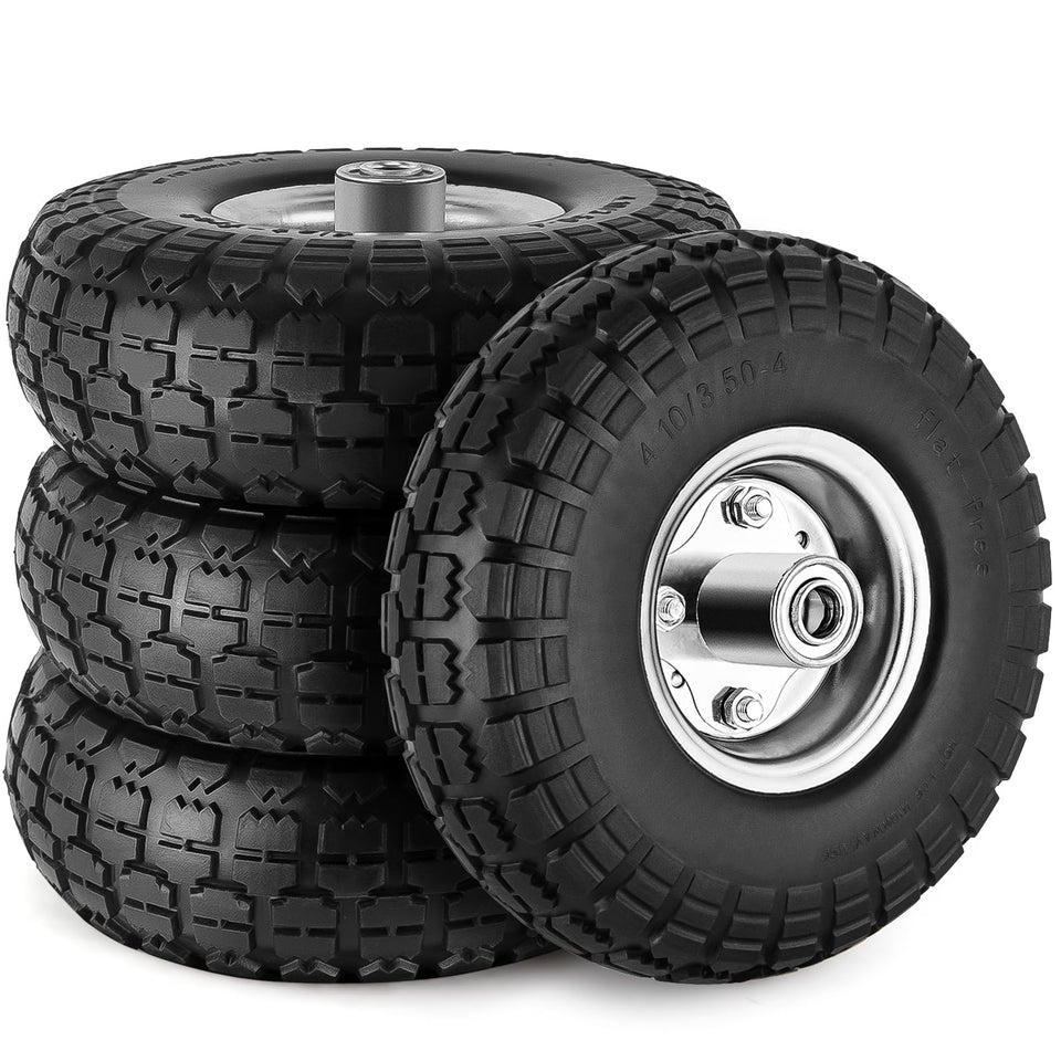 CMOOD 4.10/3.50-4 side view 10in solid tire for smooth mobility