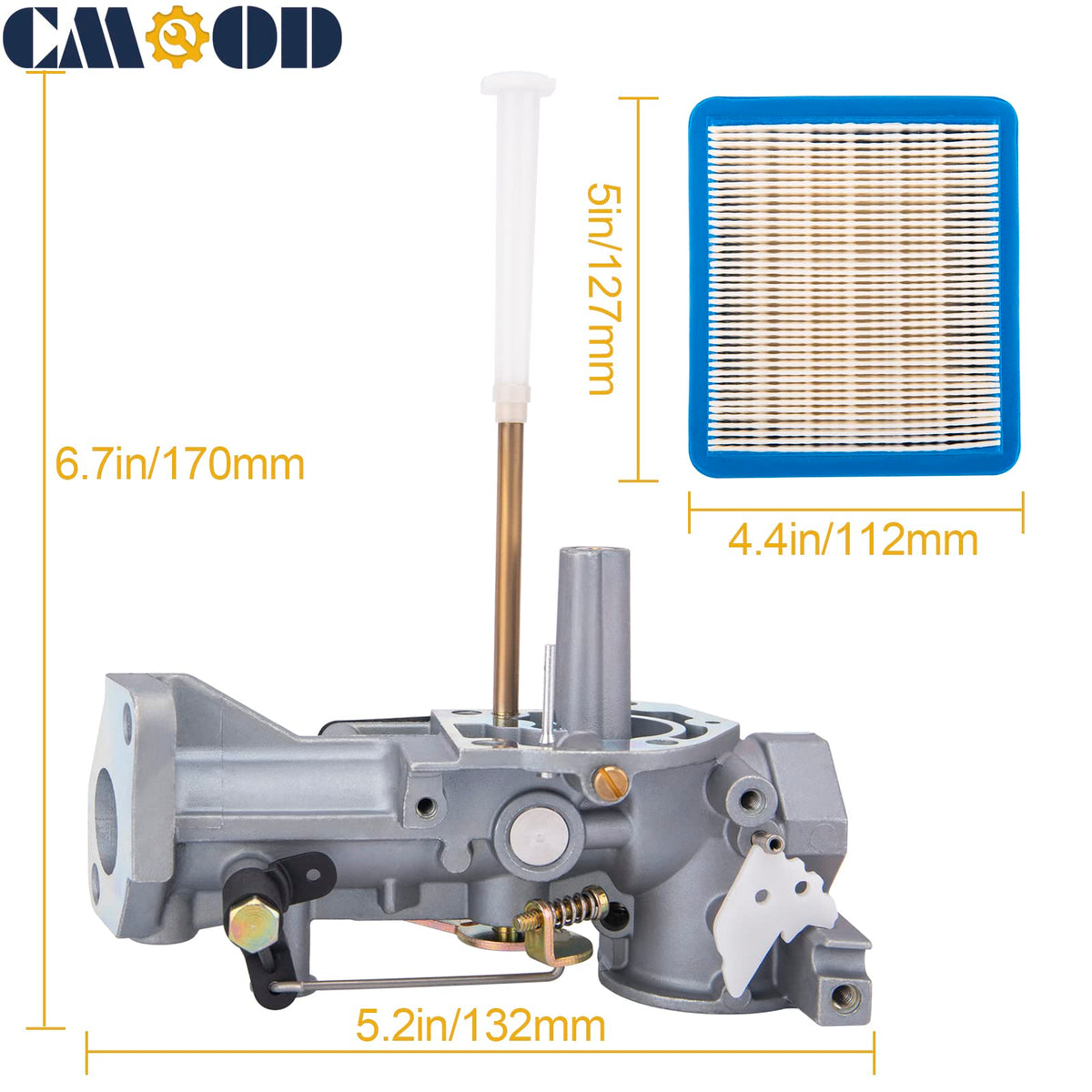CMOOD 491588S air filter included for improved intake protection