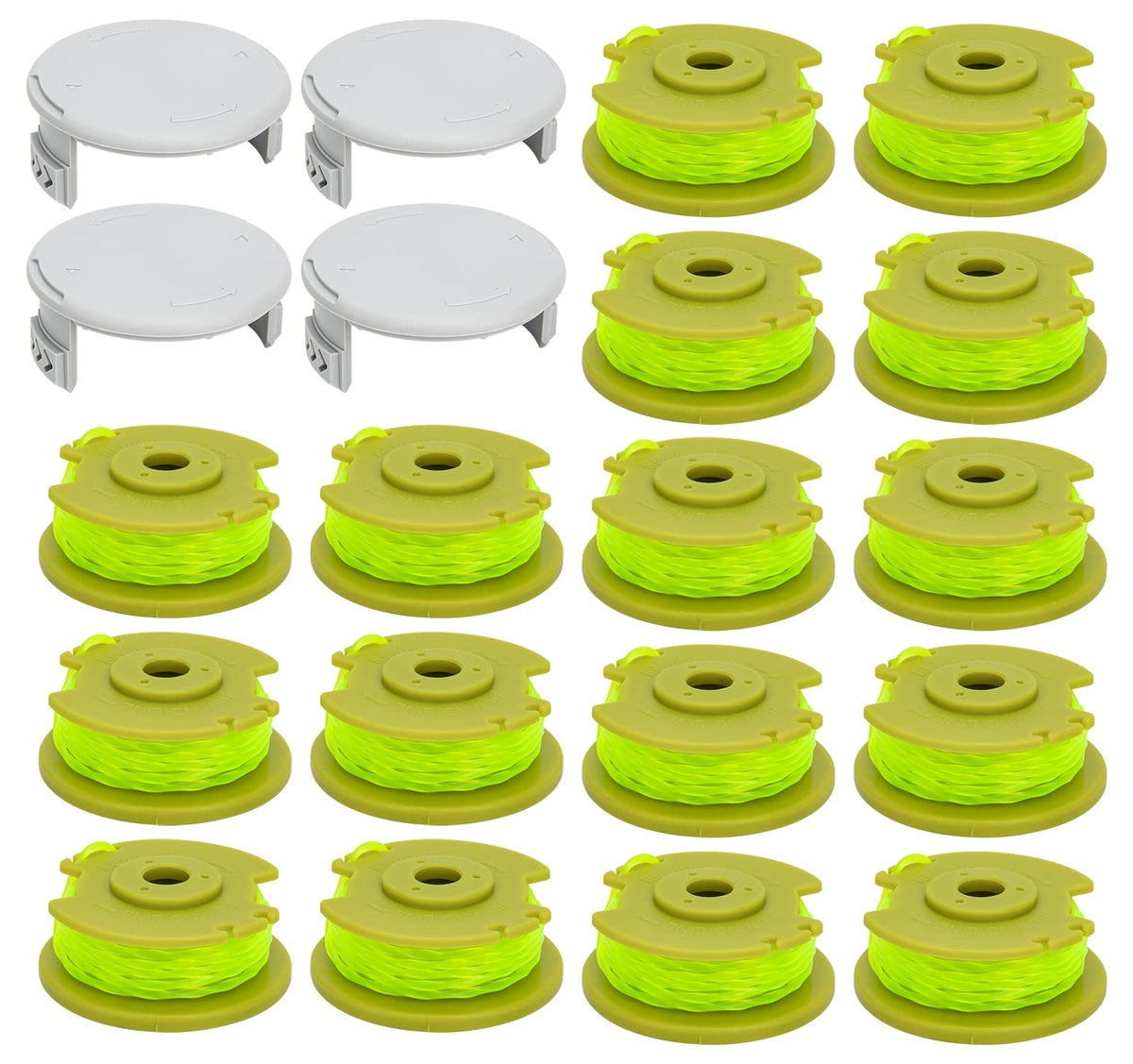 CMOOD AC80RL3 spool pack with 16 refills compatible with Ryobi trimmers.