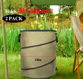 CMOOD collapsible lawn bag folded compactly for easy storage.
