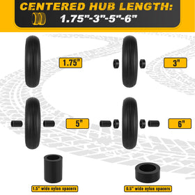 CMOOD 2-tire wheelset with bearings and spacers included.