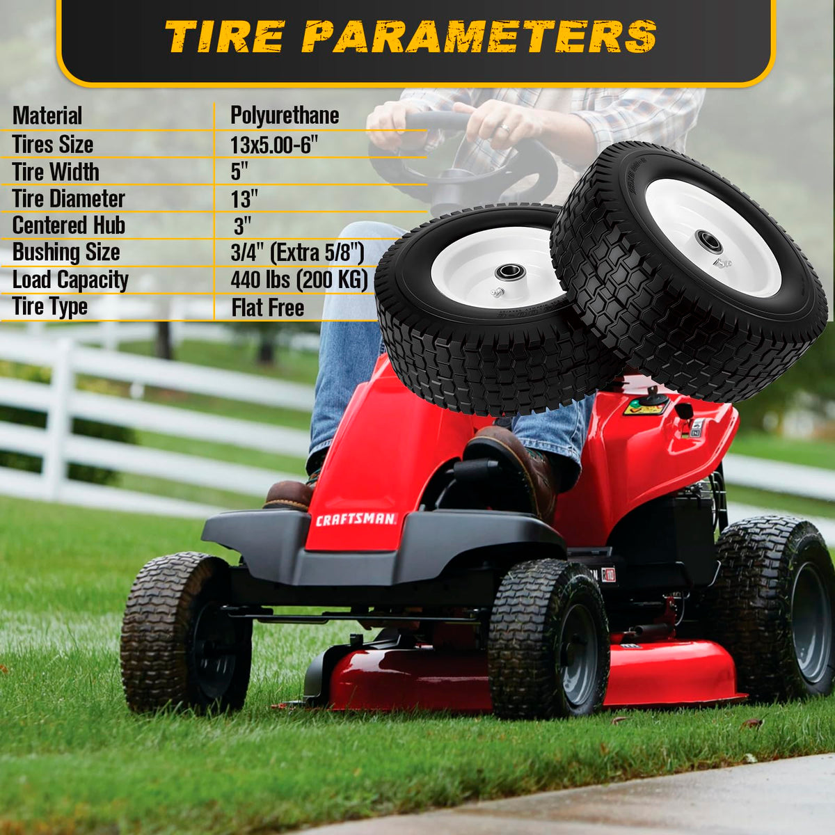 CMOOD universal compatibility with riding mowers and garden equipment.